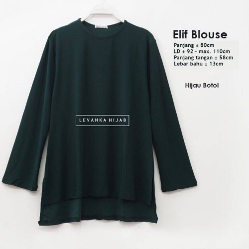 Elif-002 Baju Atasan Polos Jersey Korea